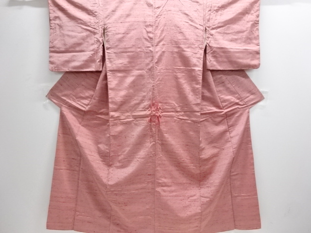 JAPANESE KIMONO / ANTIQUE KIMONO / SILK / FUSHI TSUMUGI / WOVEN ABSTRACT STRIPE